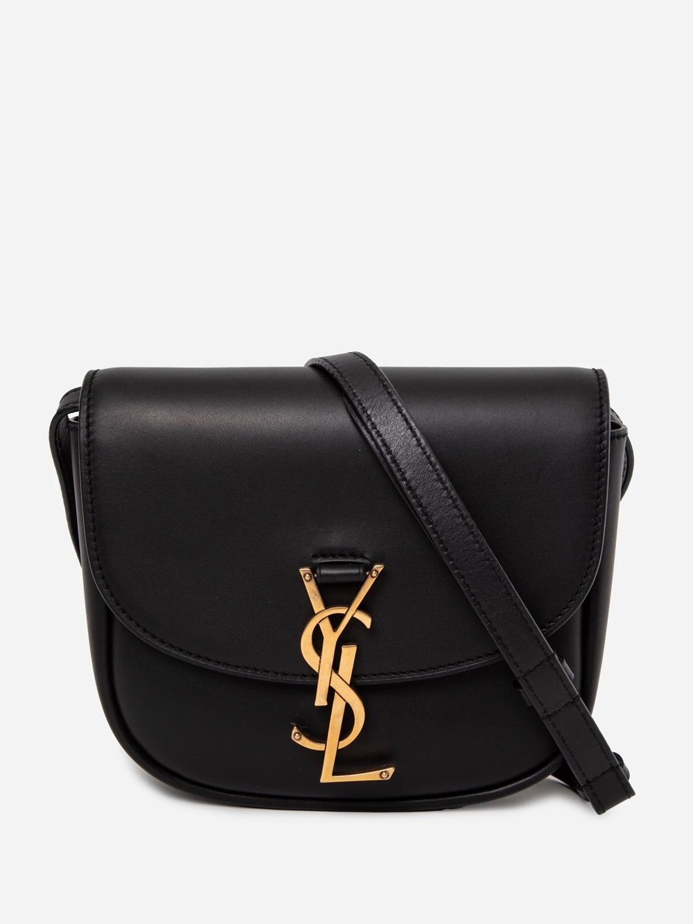 SAINT LAURENT 2020 Black Calfskin Small Kaia Crossbody Bag